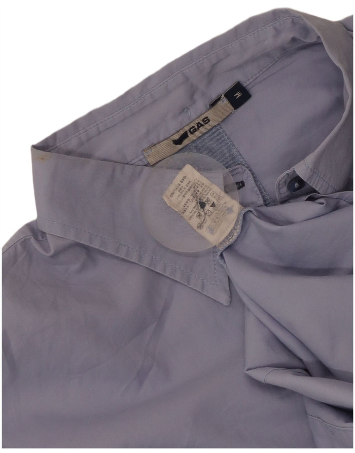 Gas Womens Shirt UK 14 Medium Blue Cotton
