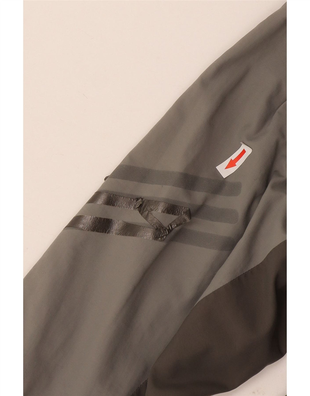 Adidas Mens Rain Jacket UK 40 Large Grey Colourblock Nylon