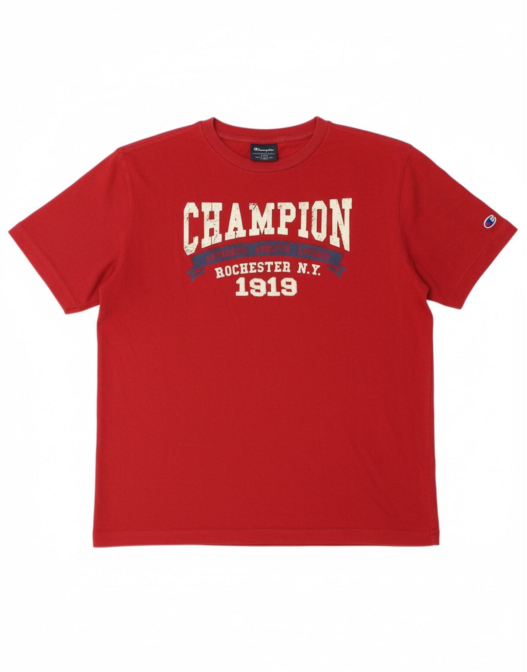 CHAMPION Mens Graphic T-Shirt Top Large Red