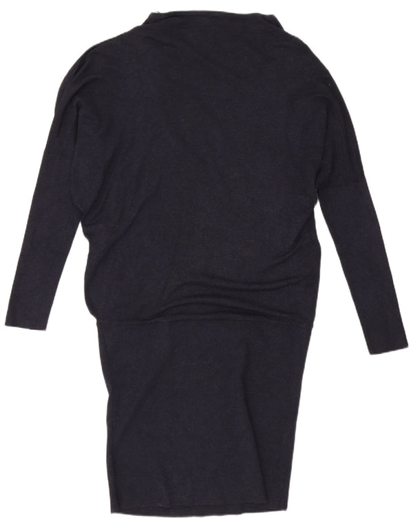 Phase Eight Γυναικείο μακρυμάνικο φόρεμα μέσης UK 12 Medium Navy Blue
