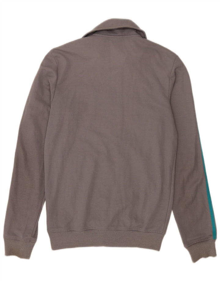 Giacca da ginnastica da uomo Adidas Small in cotone color block grigio