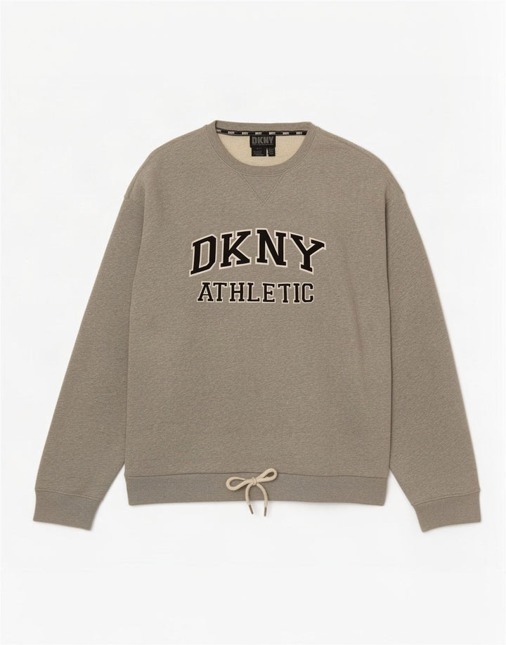 Dkny Mens Graphic Sweatshirt Jumper Large Grey Cotton