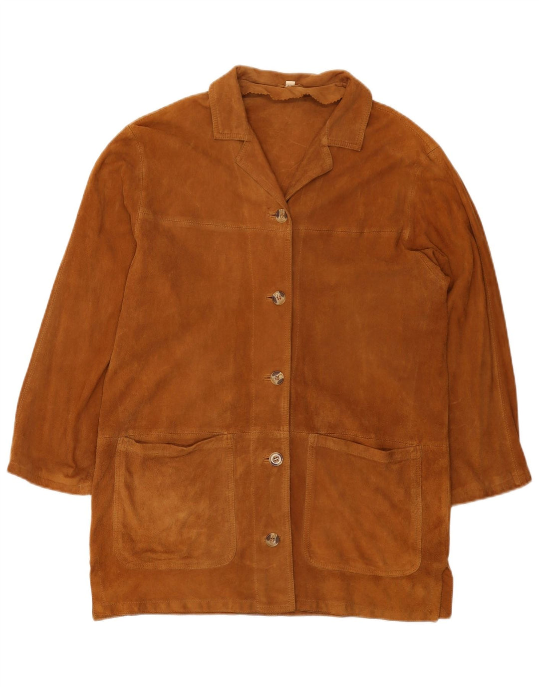 Vintage γυναικείο σουέτ πανωφόρι EU 40 Medium Beige Δέρμα