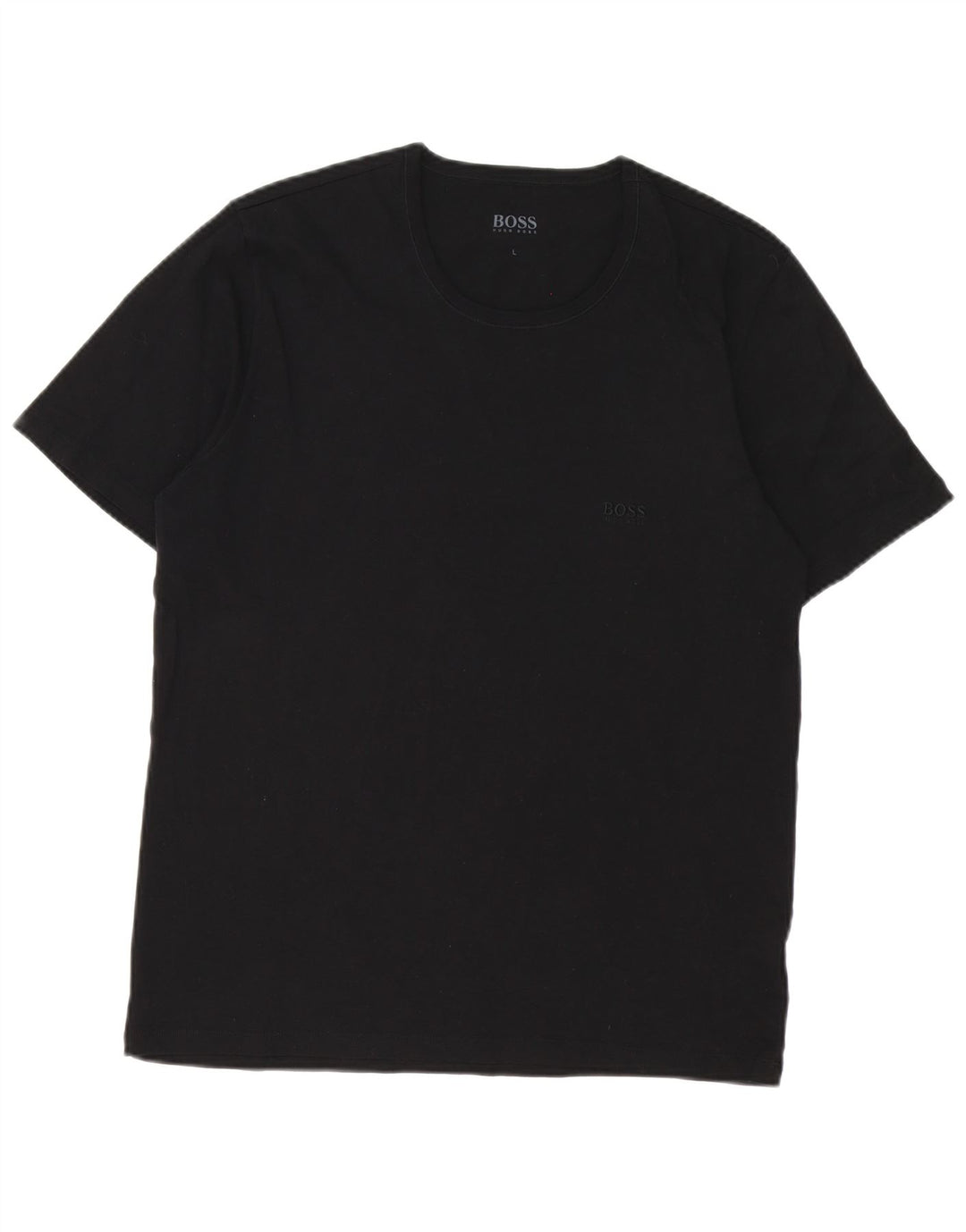 Hugo Boss Mens T-Shirt Top Large Black Cotton