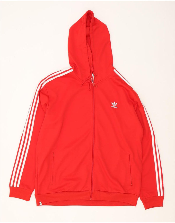 Ανδρικό πουλόβερ Adidas με φερμουάρ XL Κόκκινο πολυεστέρα