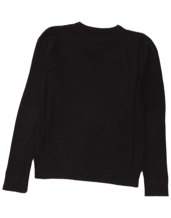 Maglione maglione girocollo con grafica da uomo Jack & Jones grande cotone nero