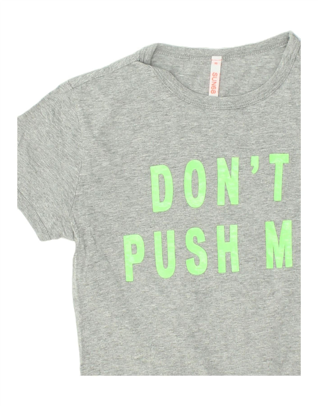 SUN68 Girls Graphic T-Shirt Top 9-10 Years Grey Cotton Vintage Sun68 and Second-Hand Sun68 from Messina Hembry 