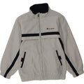 CHAMPION Boys Tracksuit Top Jacket 7-8 Years Grey Colourblock Polyester Vintage Champion and Second-Hand Champion from Messina Hembry 