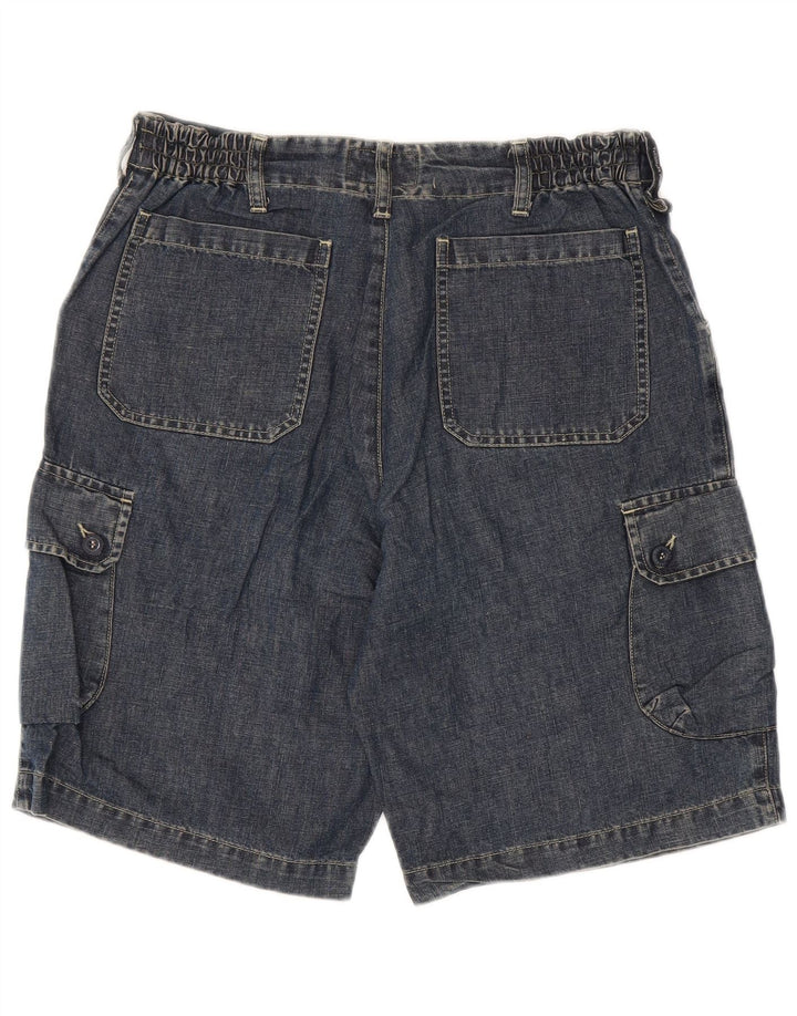 Trussardi Mens Cargo Denim Shorts IT 48 Medium W30 Blue Cotton