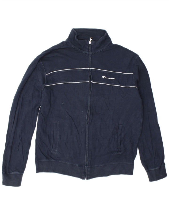 Giacca da tuta da uomo Champion di grandi dimensioni in cotone a righe blu navy