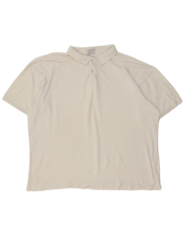 Champion Mens Polo Shirt 2XL White Cotton