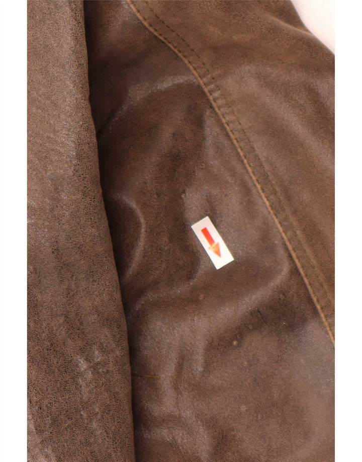 Pelletteria Chaqueta de cuero para hombre UK 42 XL Marrón
