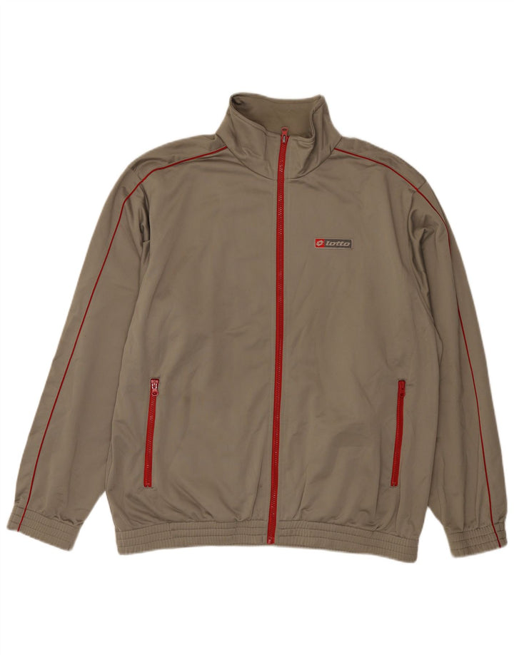 LOTTO Mens Tracksuit Top Jacket XL Grey Polyester