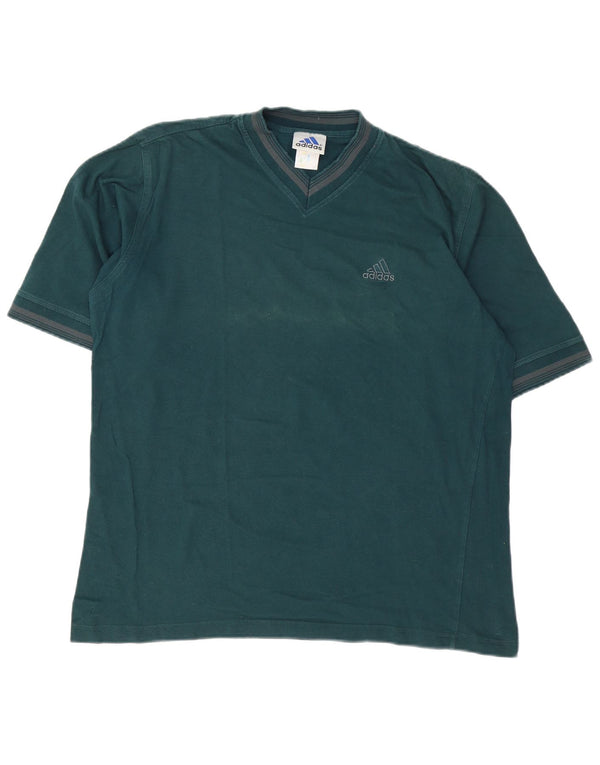 Adidas muška majica kratkih rukava, pamuk s velikim zelenim prugama