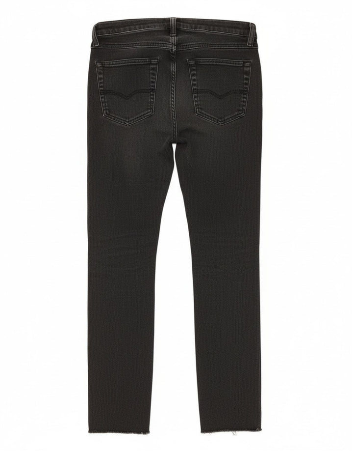 Diesel Womens Slim Jeans W24 L26 Black Polyacrylic