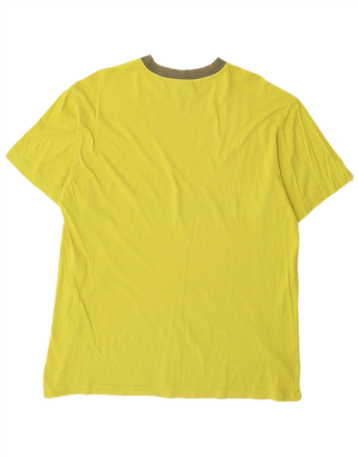 Think Pink Mens T-Shirt Top Large Yellow Cotton