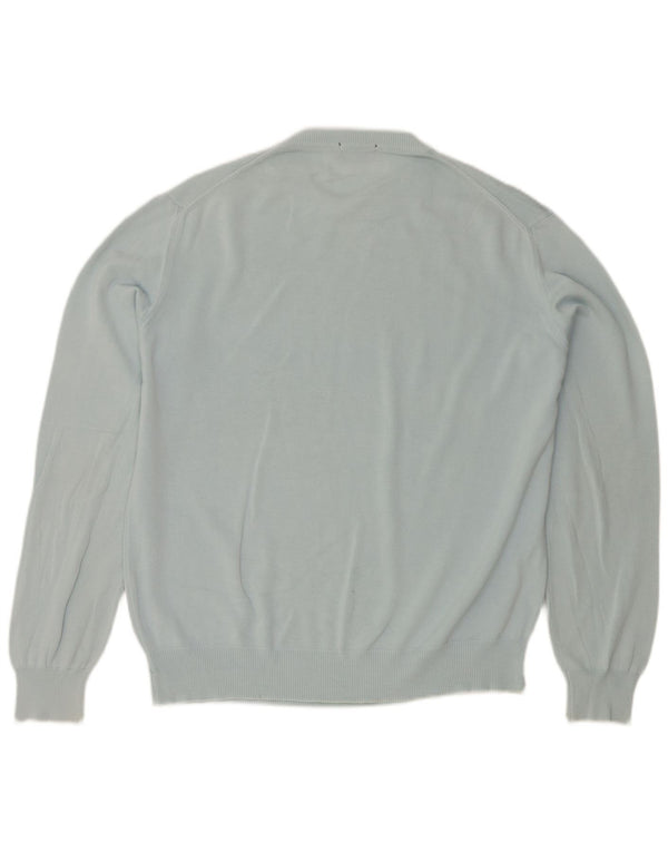 Brooksfield Mens Crew Neck Jumper Sweater IT 48 Medium Blue