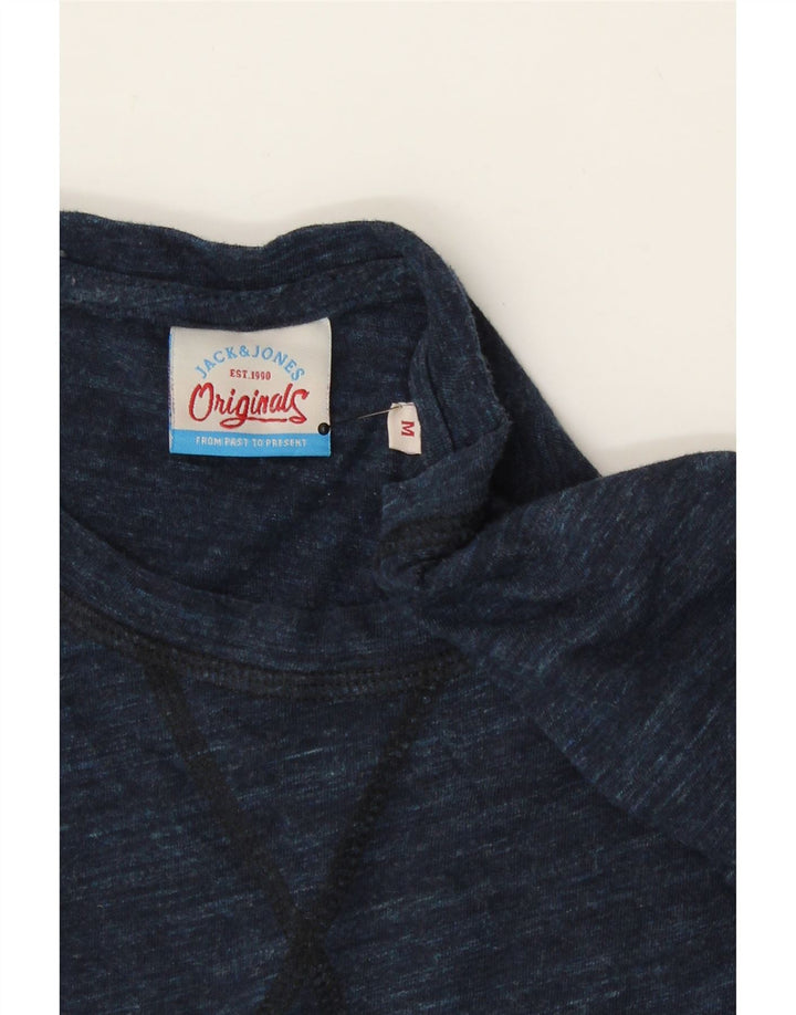 JACK & JONES Mens T-Shirt Top Medium Navy Blue Flecked Cotton Vintage Jack & Jones and Second-Hand Jack & Jones from Messina Hembry 