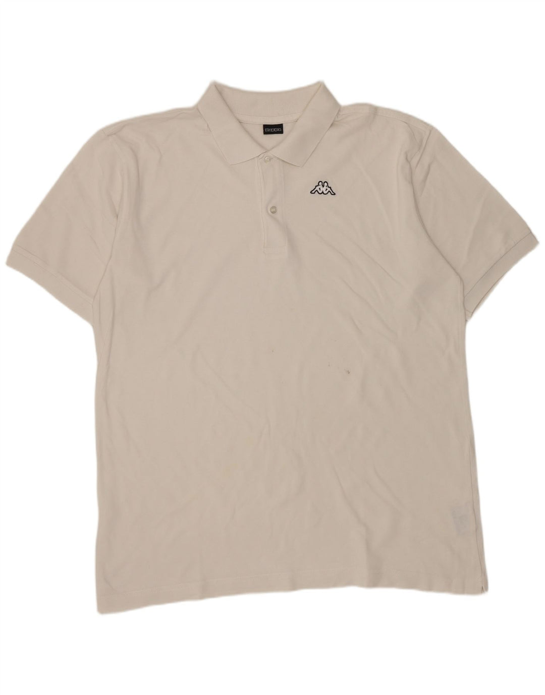 Kappa Mens Polo Shirt XL White Cotton