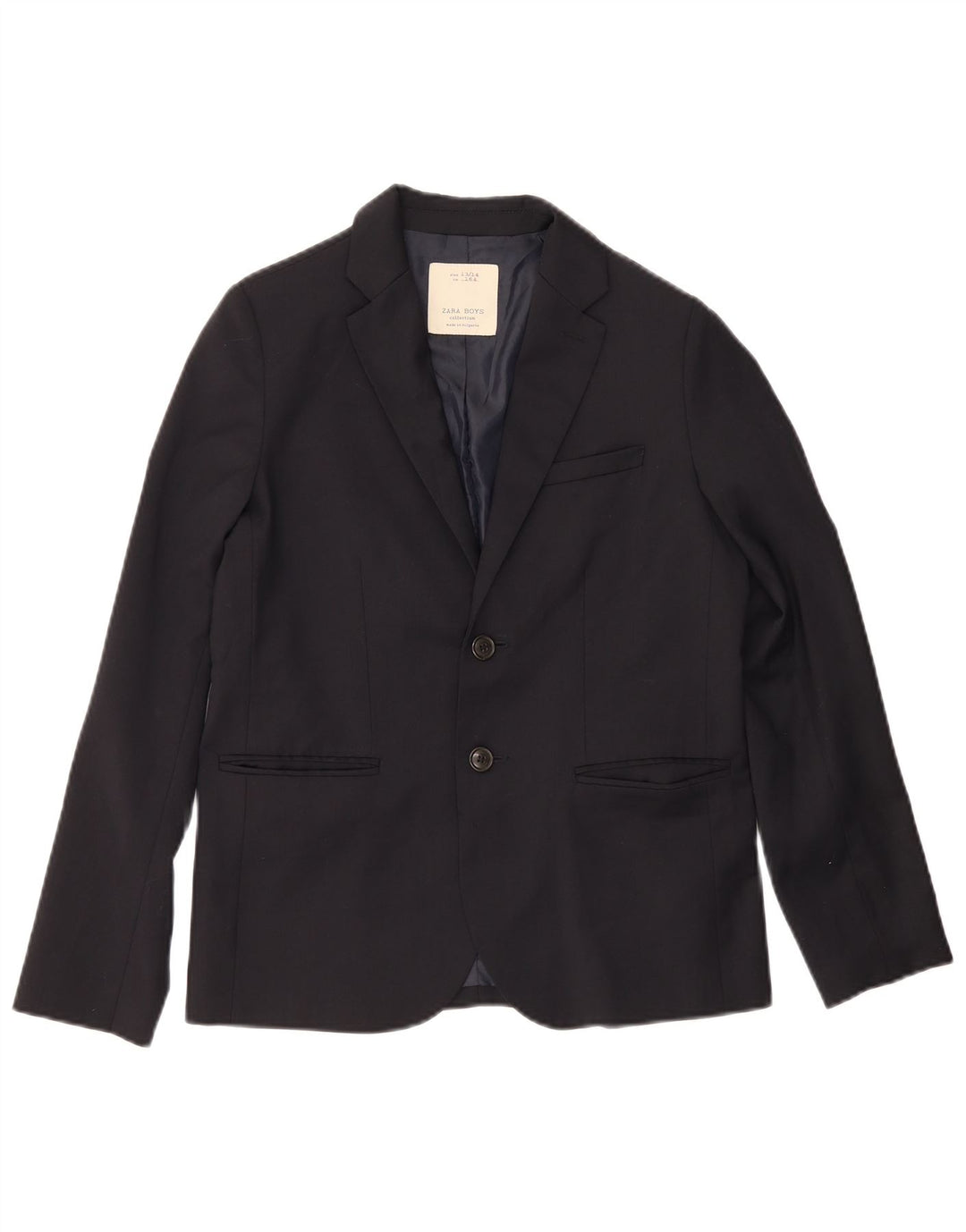 Zara Boys 2-knaps blazerjakke 13-14 år marineblå polyester