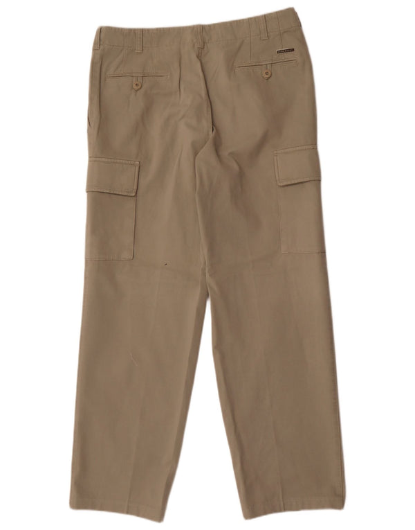 Hugo Boss Mens Straight Cargo Trousers IT 52 XL W34 L30 Grey Cotton