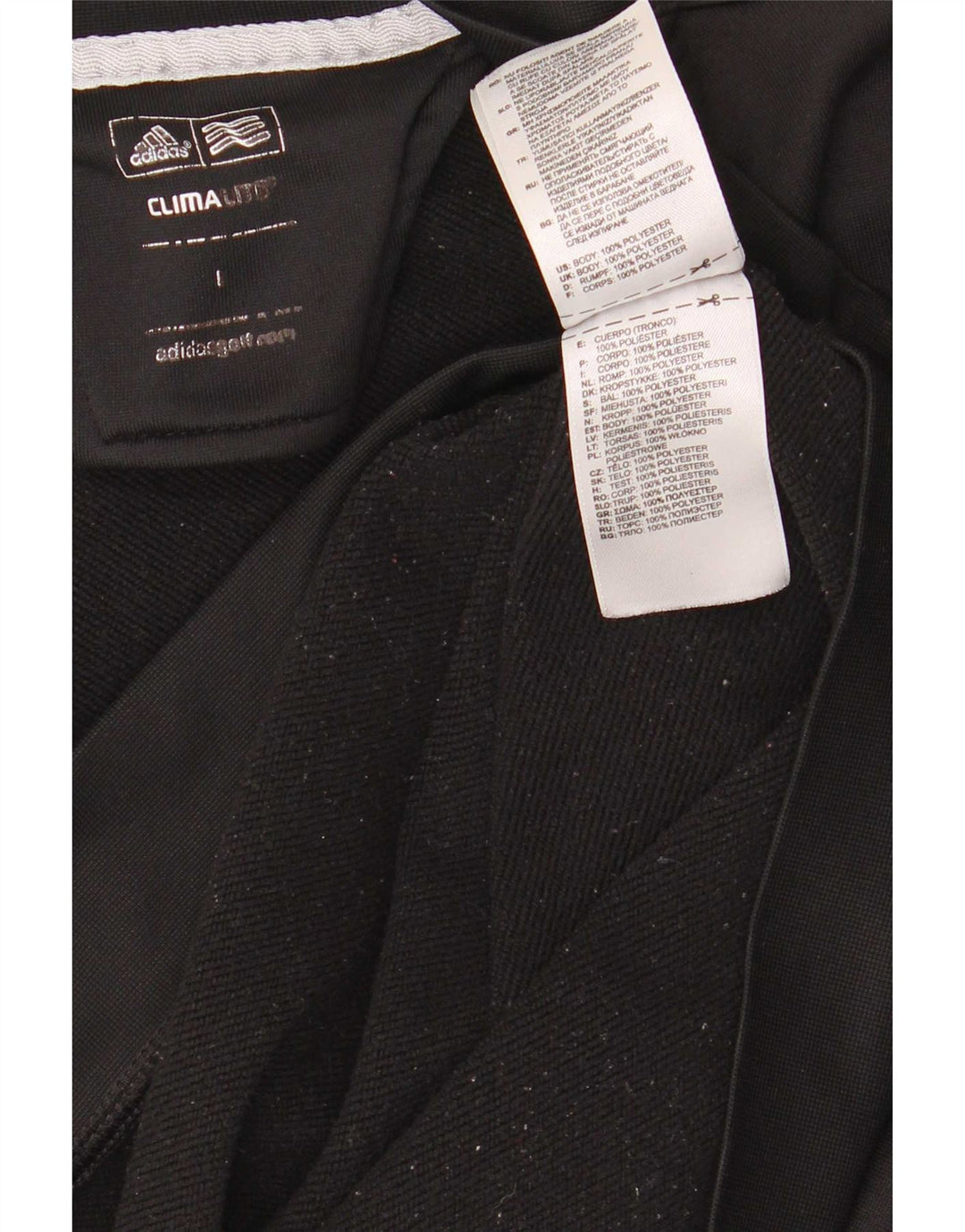 Adidas Mens Climalite Zip Neck Moletom Jumper Grande Poliéster Preto