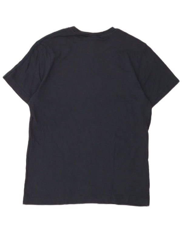 Adidas Mens T-Shirt Top UK 40/42 Medium Navy Blue Cotton