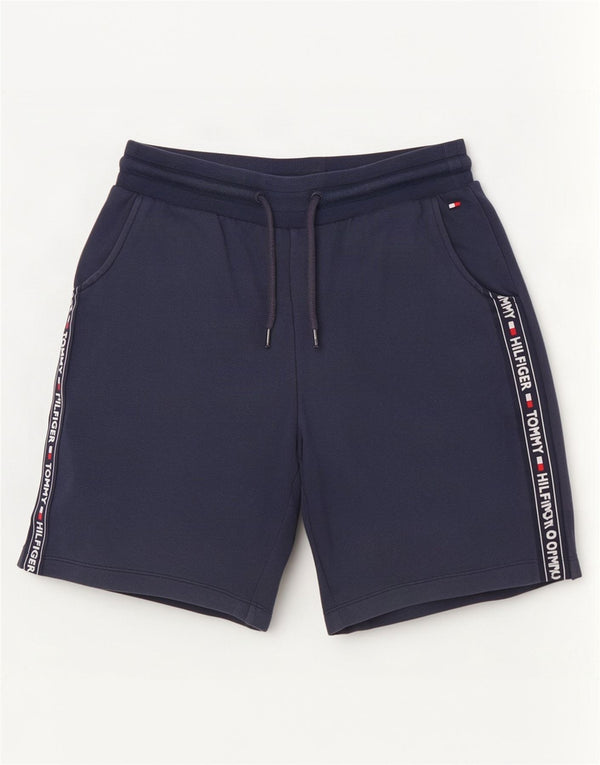 Damskie spodenki sportowe Tommy Hilfiger Graphic UK 14, średnie, granatowe, bawełniane