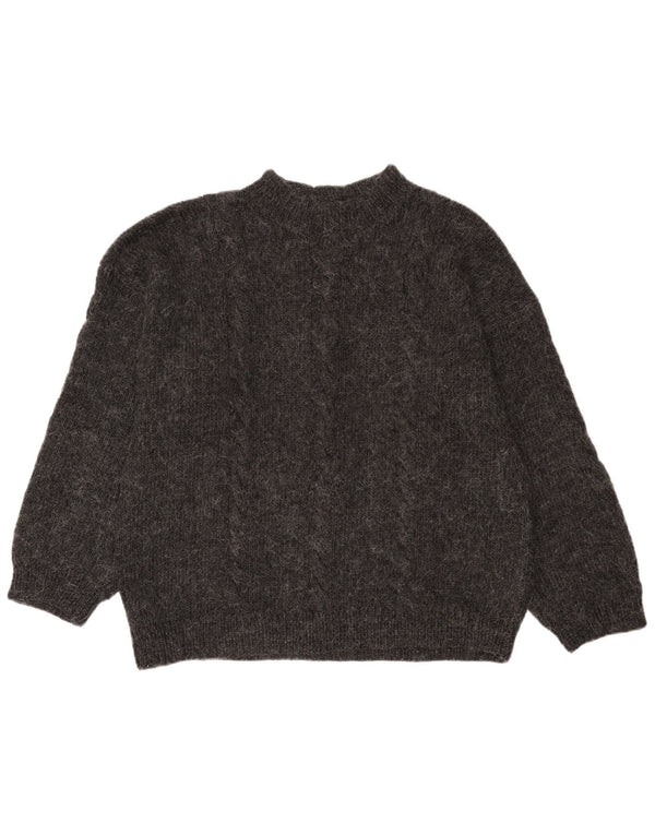 Vintage Herren Rollkragenpullover Pullover Groß Grau