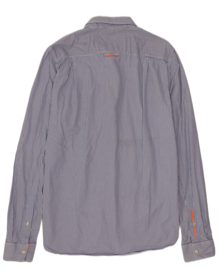 SUPERDRY Koszula męska, kaszmir, średni niebieski w prążki