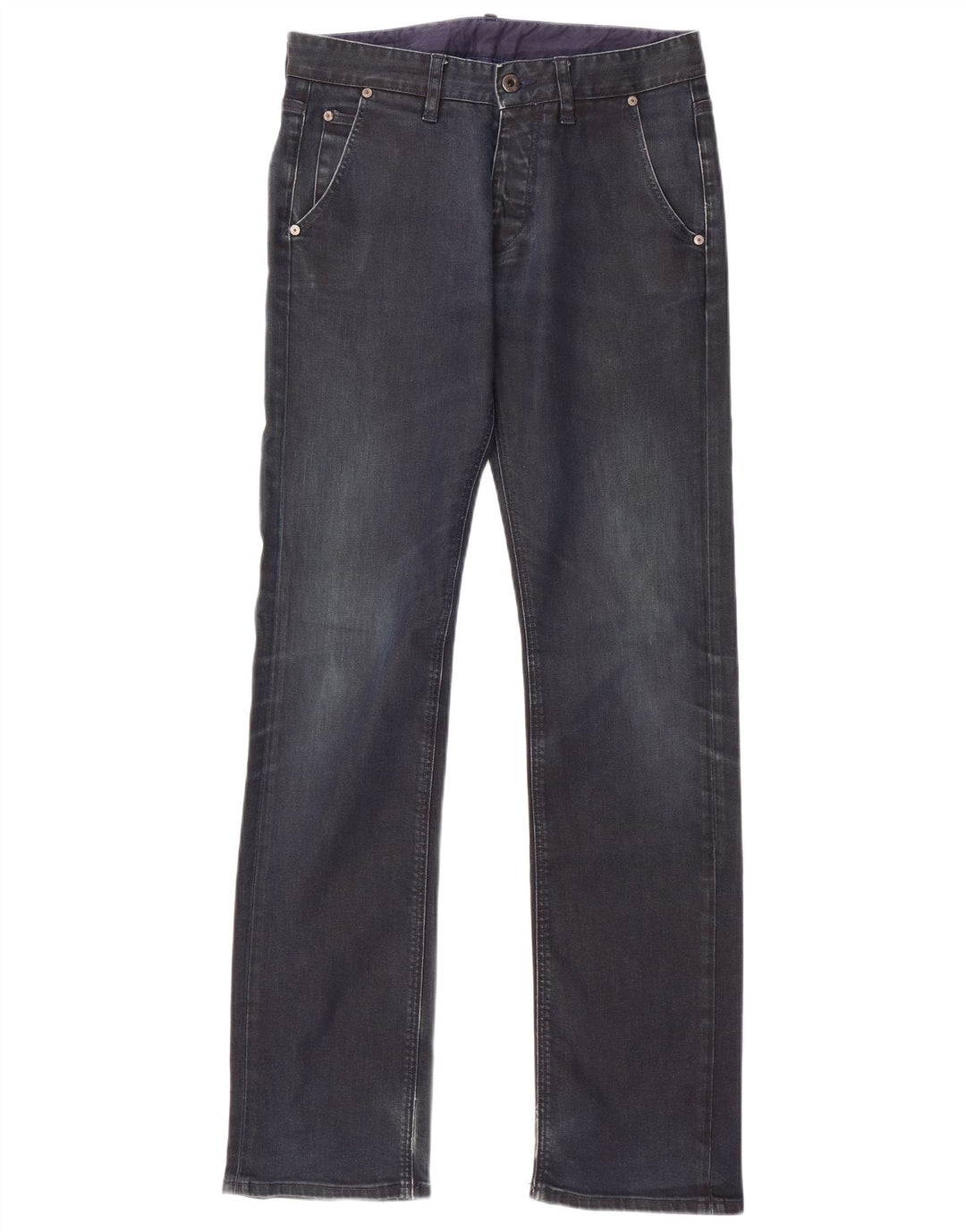 Massimo Dutti Mens Straight Jeans EU 40 Medium W31 L34 Navy Blue Cotton