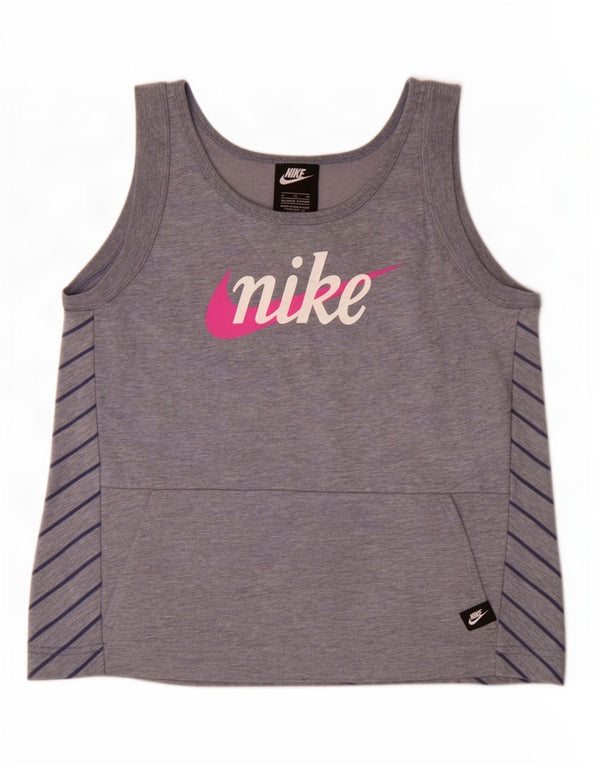 Nike Girls Graphic Vest Top 13-14 Years XL plavi flekasti pamuk
