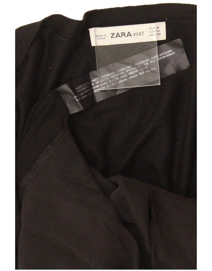 Sweter damski Zara Cardigan UK 14 Medium Black Cupro