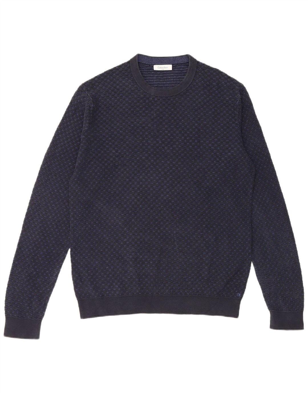 Maglione maglione girocollo da uomo Calvin Klein piccolo blu navy