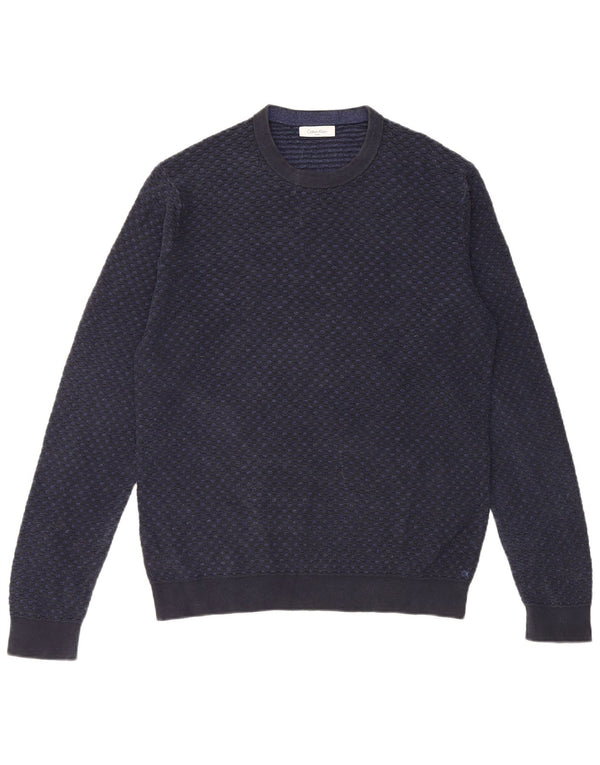 Maglione maglione girocollo da uomo Calvin Klein piccolo blu navy