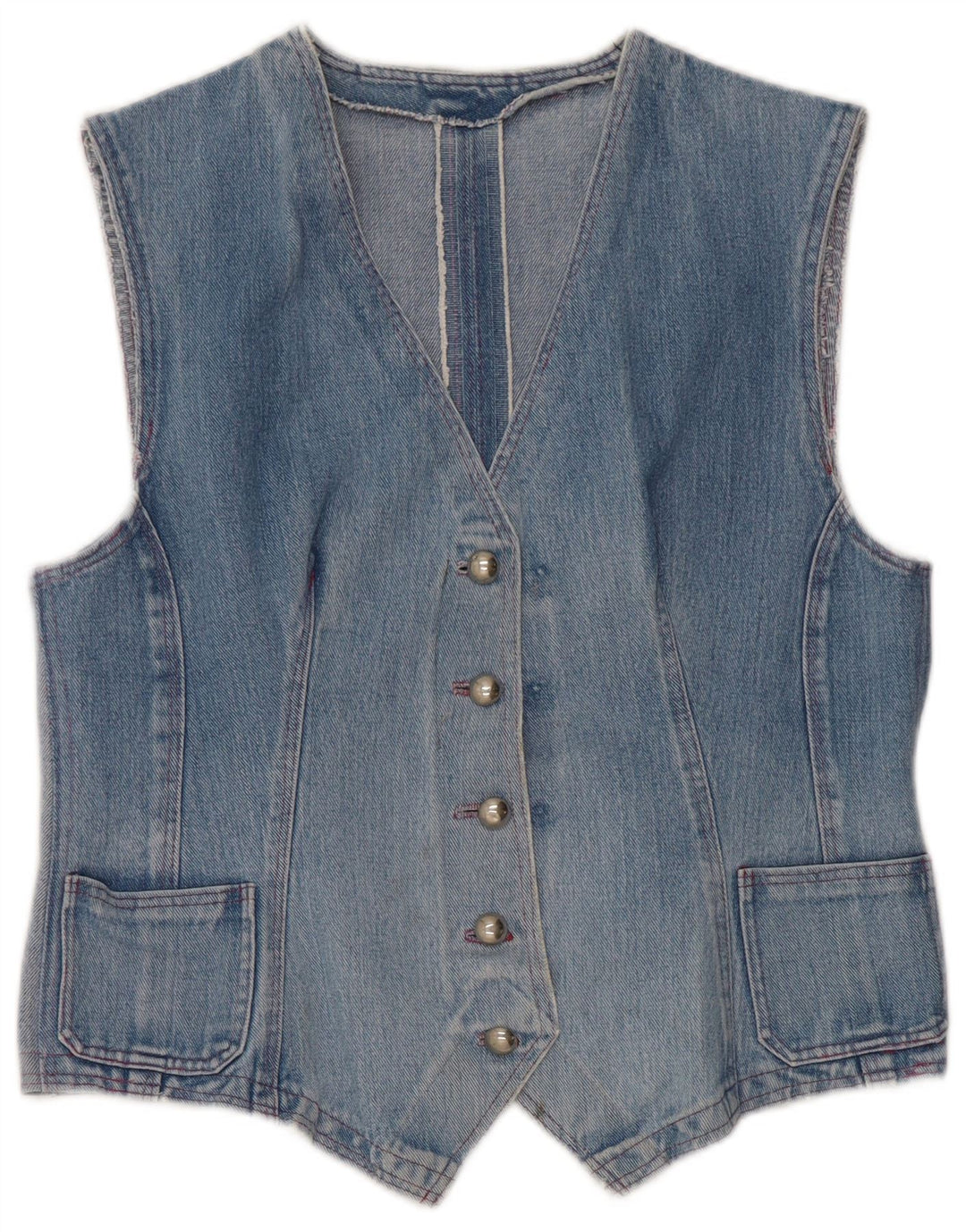 Vintage Dame denim vest UK 14 Medium Blue