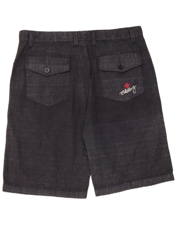 Pantaloncini chino da uomo Billabong W40 XL in cotone a quadri neri