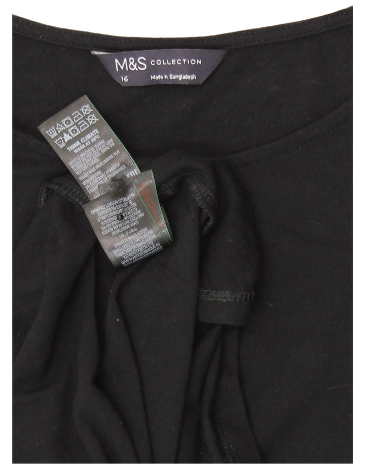 Marks & Spencer Womens Maxi Dress UK 16 Large  Black Viscose