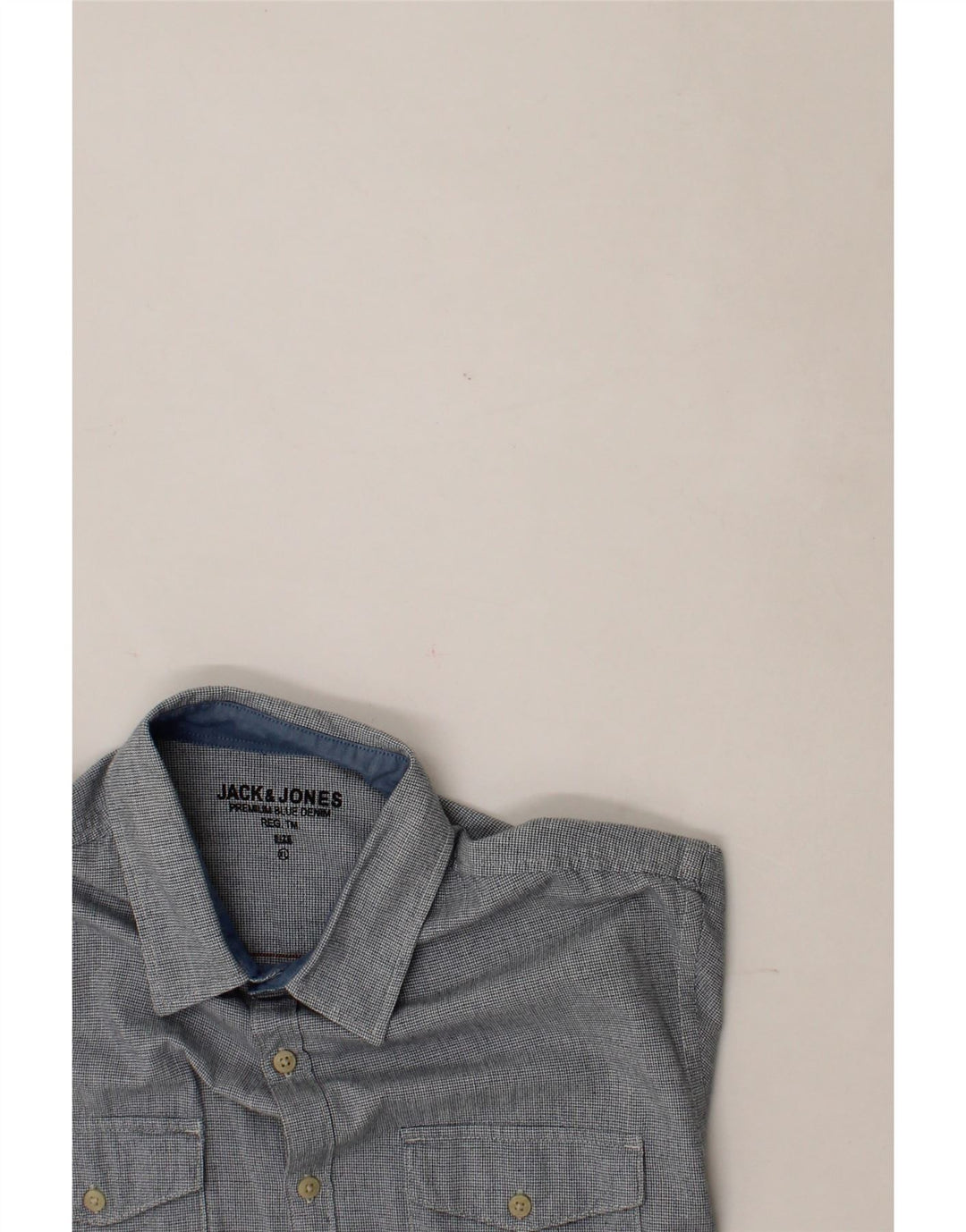 JACK & JONES Mens Short Sleeve Shirt XL Grey Cotton Vintage Jack & Jones and Second-Hand Jack & Jones from Messina Hembry 
