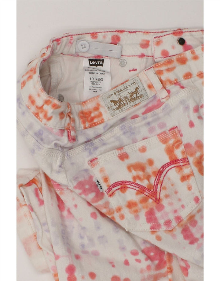 LEVI'S Girls Capri Trousers 9-10 Years W25 L13 Multicoloured Tie Dye Ramie | Vintage Levi's | Thrift | Second-Hand Levi's | Used Clothing | Messina Hembry 