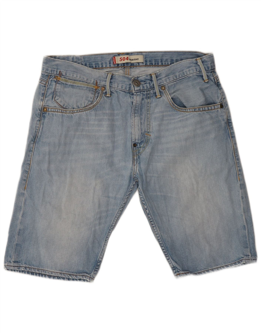 Levi's Mens 504 Denim Shorts W32 Medium Blue Cotton