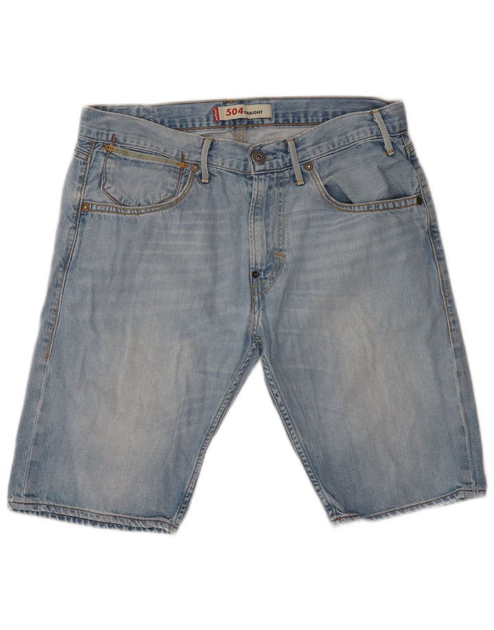 Levi's Mens 504 Denim Shorts W32 Medium Blue Cotton