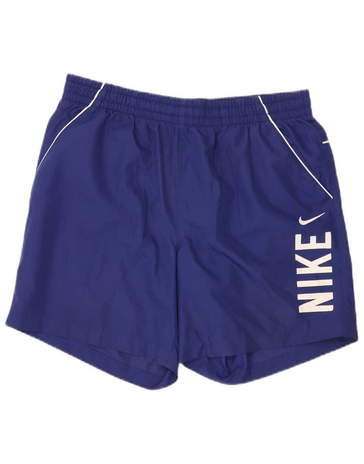 Nike Mens Graphic Sport Shorts Large Blue Polyester