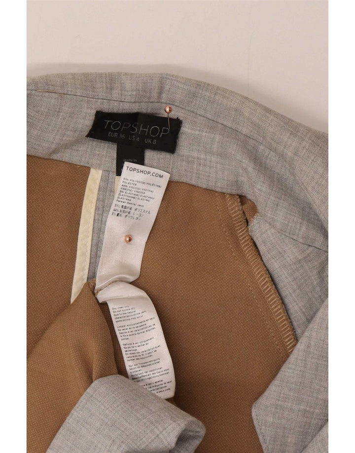 Topshop Gabardina para mujer UK 8 Small Poliéster gris