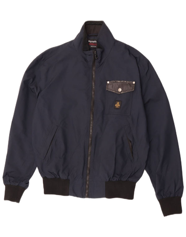 Refrigiwear Regnjakke til mænd IT 48 Medium Navy Blue Colourblock Nylon