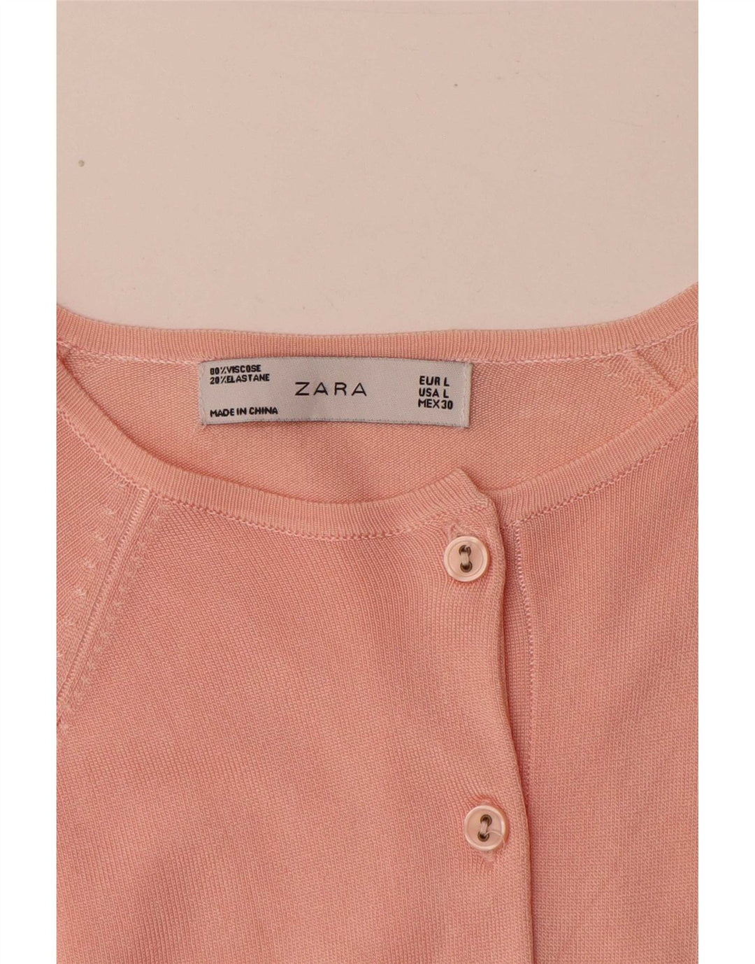 Zara Womens Cardigan Sweater UK 16 Large Pink