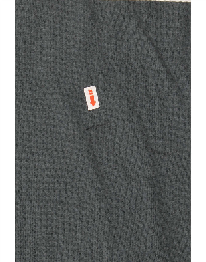 Massimo Dutti Herren-Pullover mit Rundhalsausschnitt, XL, Grau, Farbblock