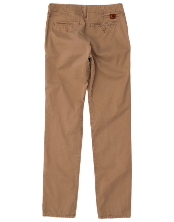 Мужские брюки-чиносы Carhartt W28 L32 бежевого цвета из полиэстера