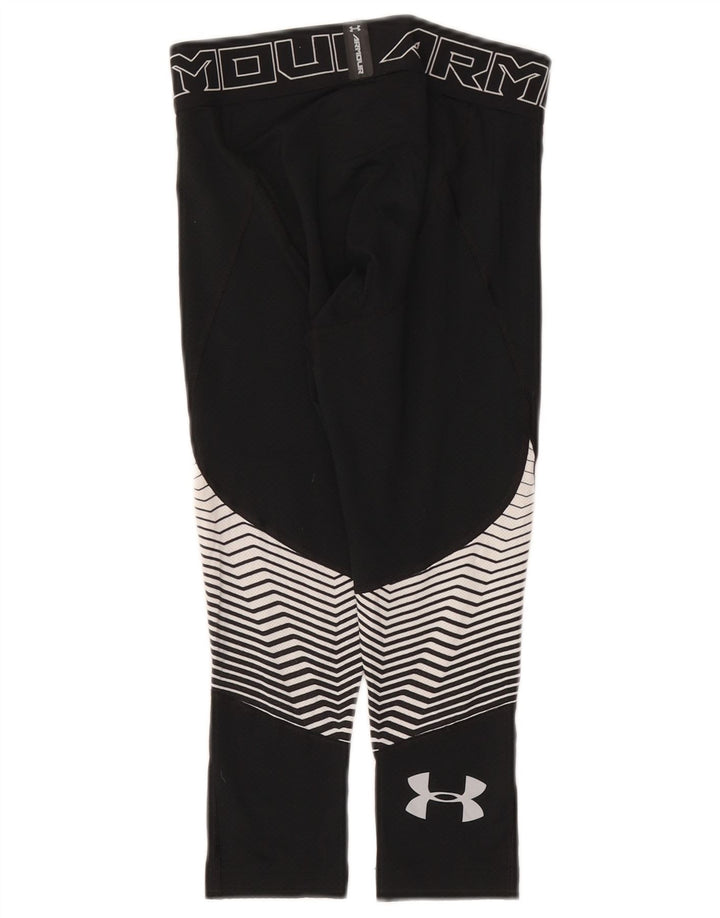 Under Armour Womens Capri Leggings UK 10 Small Black Geometric
