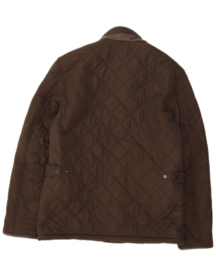 Barbour Veste matelassée pour homme UK 40 Large Marron Polyester